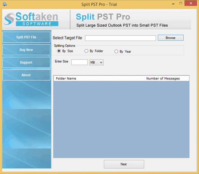 Softaken Split PST Windows 11 download