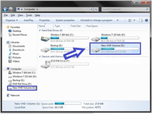 how to open vhd file on windows 7