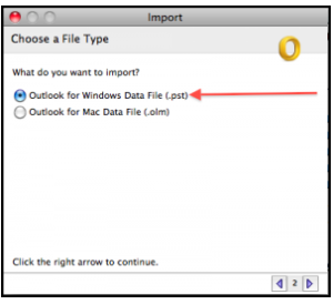 outlook for mac pst location