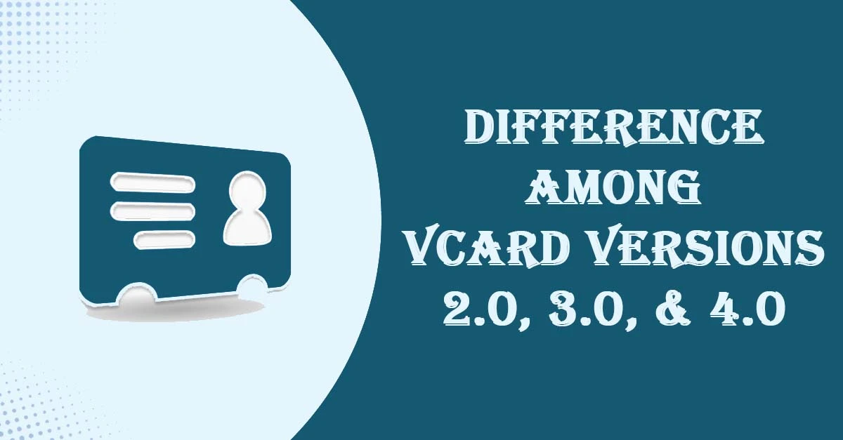 difference among vcard version