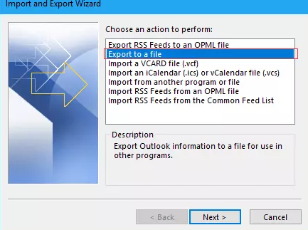 export file