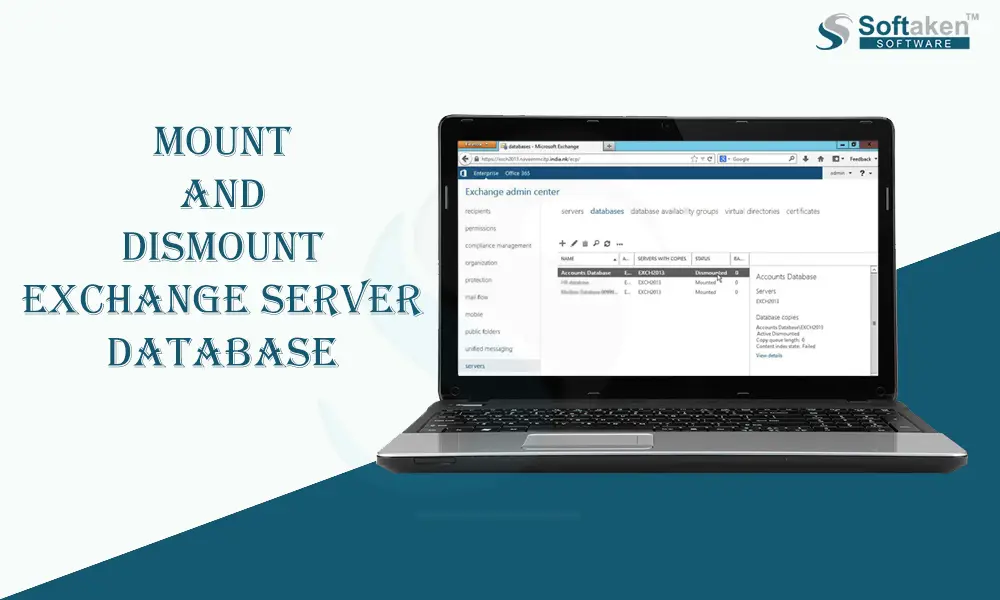 mount and dismount exchange server database