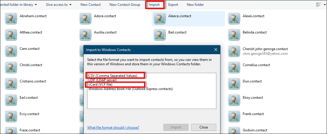 select csv format