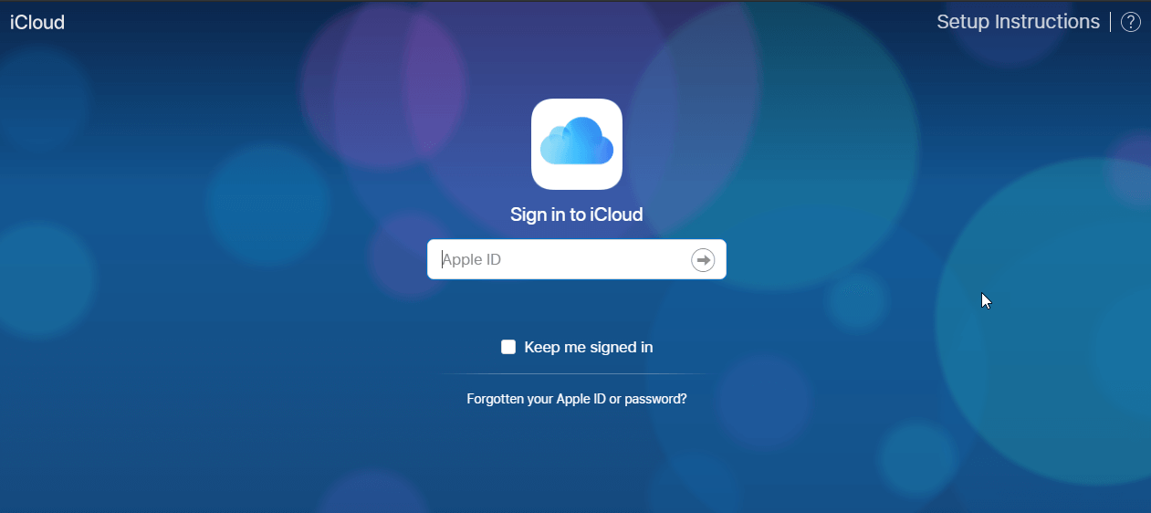 sign in to icloud