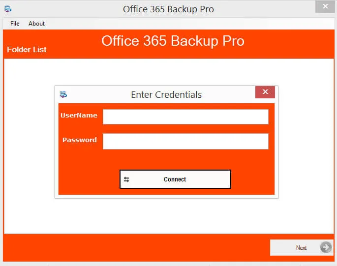Click to enlarge Office 365 OAuth login and credentials