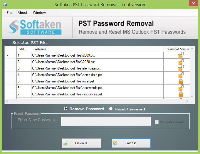 Click to enlarge Remove or reset Outlook PST password