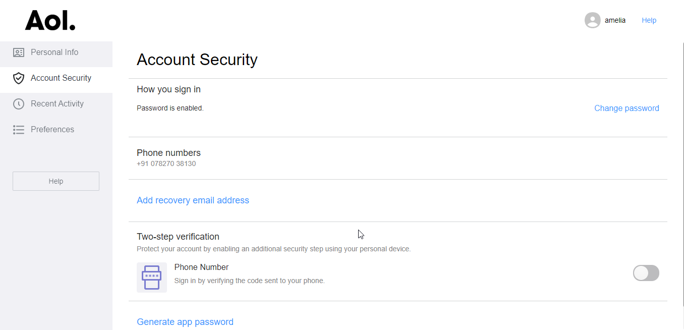 Account Security